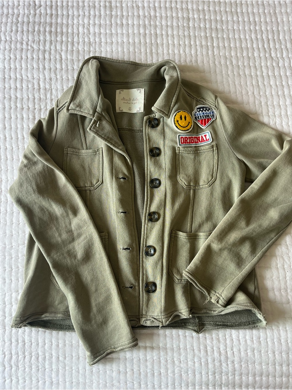 Altar'd State Olive Green Patch Shacket/Jacket XS